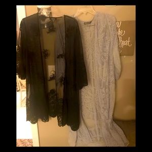 2 XL SHEER lace boho style cardigan/kimono